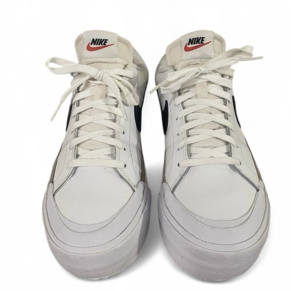 Nike Court Legacy Lift Platform Sneakers Women 11 White Black Tan - Picture 2 of 7